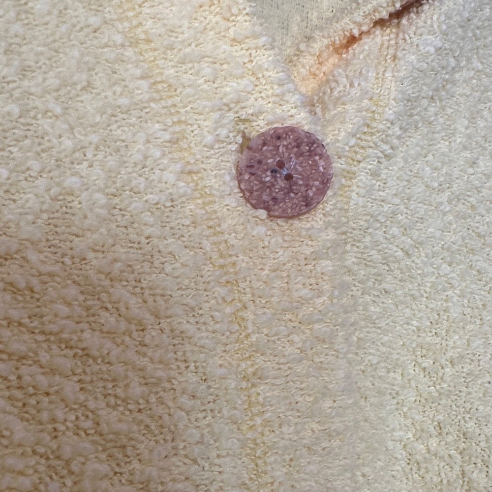 Soft Bouclé Button-Front Jacket - Yellow - Sincerl - image 3